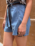 Short Susy Mix Jeans Leggero con Cintura