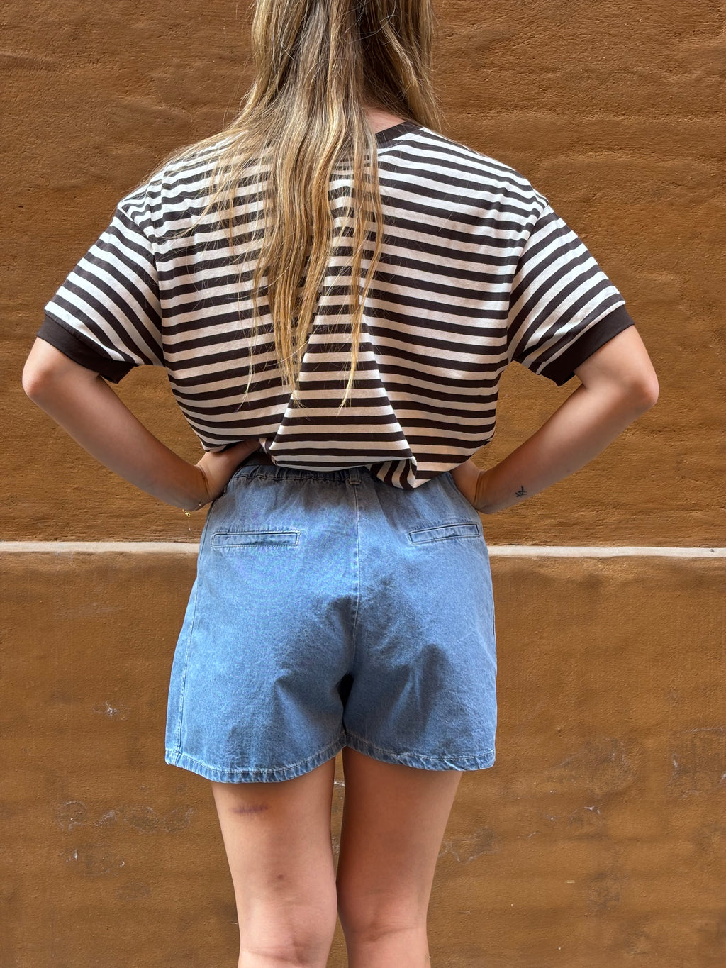 Short Susy Mix Jeans Leggero con Cintura